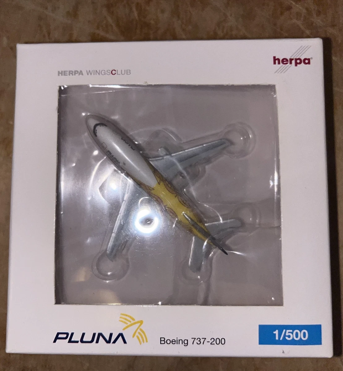 Avion Herpa Wings 1/500 Boeing 737-200 Aerogal Nescafé – Métal, Occasion