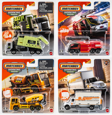 2026 Matchbox Working Rigs Mix 1 | 4 Vehicle Set | Garbage King