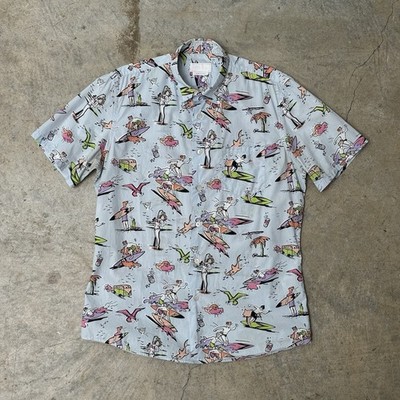 Prada Surf Print Short Sleeve Shirt