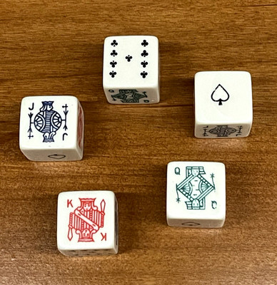 Vintage Poker Dice Game Set - Very Nice - Never Used
