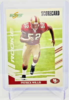 2007 Score - Rookie Patrick Willis #378 Scorecard /750 (RC)