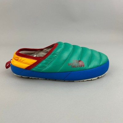 The North Face Hausschuhe Damen UK5 Thermo Slipper Pantolette grün blau leicht