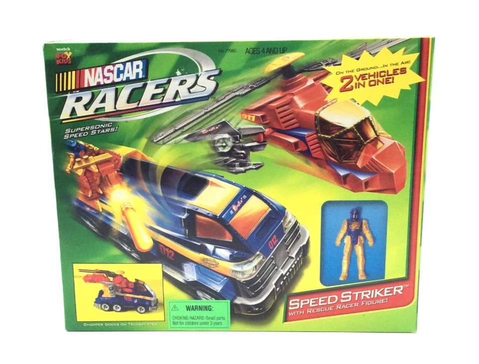 Hasbro Fox Kids NASCAR Racers SPEED STRIKER W/ RESCUE RACER FIGURE - Image 2 of 4