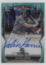 2023 Bowman Draft Chrome Prospect Aqua Lava Refractor Calvin Harris Auto 1m9v