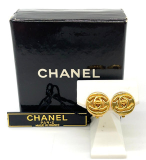 Orecchini Coco Autentici Chanel Mini Foil Turn Lock GP 97A CON B SK050876