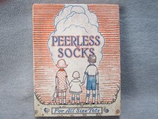 Vintage Peerless Children's Socks w Original Box Retro Art MCM Doll Nursery Disp