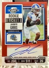 2023 Contenders Optic (RC) Jahmyr Gibbs Red Rookie Ticket Auto Variation /99