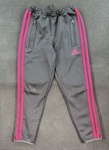 Adidas Striped Black And Pink Sweatpants Girls Youth Size YXS