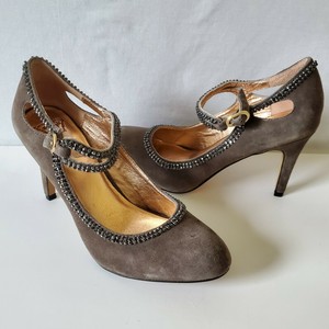 grey embellished heels