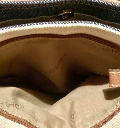 CAPEZIO VINTAGE 80ER JAHRE GROSSE MEHRFARBIGE BEUTELTASCHE GELDBÖRSE HANDTASCHE 3 FÄCHER - Bild 6 von 14