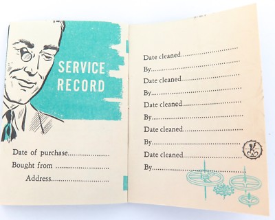 .RARE c1950s OBSOLETE KINGSTON WATCH Co GUARANTEE BLANK BOOKLET.