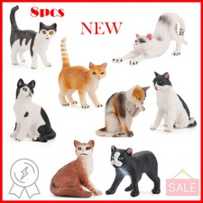 8pcs PVC Cat Figurine Cat Doll Toy Set Kitten Gift Decoration Desktop Ornaments