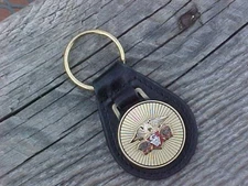 Honda Goldwing Motorcycle Leather Key Fob Ol Skool Classy Eagle Gold Wing Logo