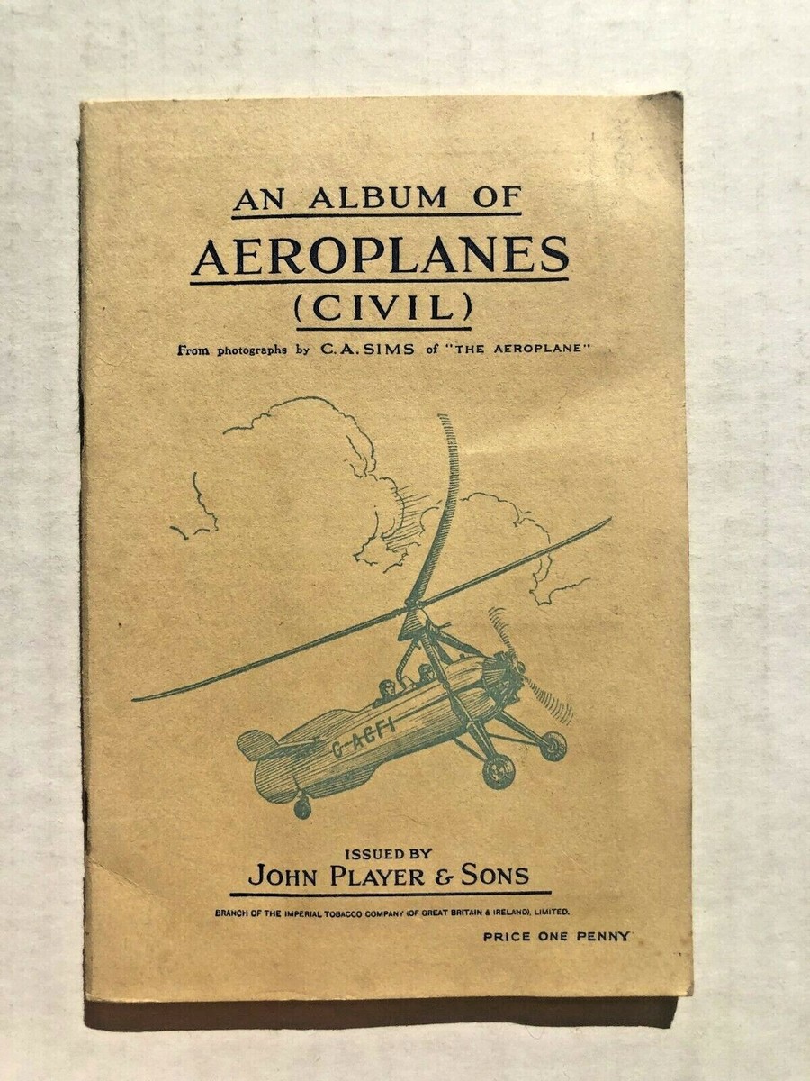 are players cigarette cards worth anything 1920's Player Cigarette Cards Album w/ 50 Old Aeroplane Cards