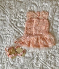 American Girl Truly Me Peach Shimmer and Lace Party Dress