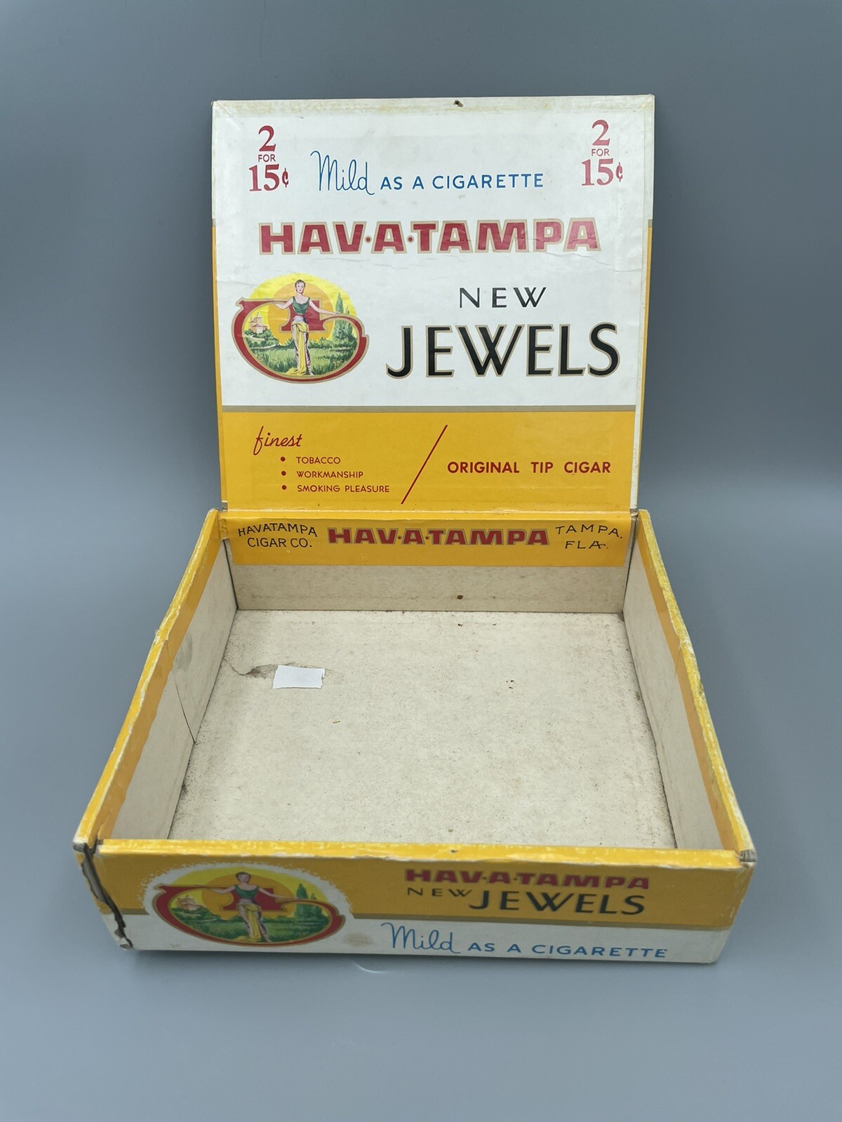 Vintage HavATampa Jewels cigar box 2 for 15 cents smoking