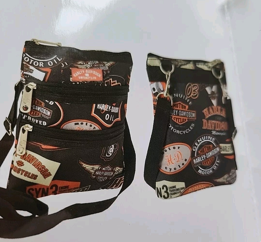 Harley-Davidson 99616 Vintage Print Crossbody Sling Hip Bag