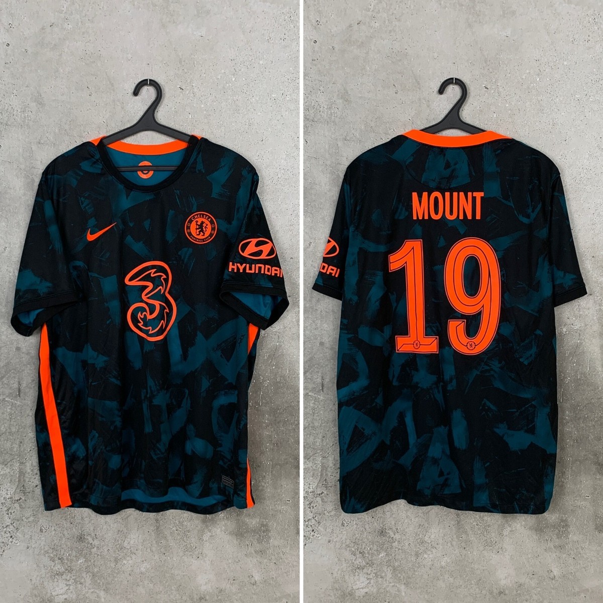 CHELSEA 2021 2022 THIRD FOOTBALL SHIRT #19 MOUNT NIKE JERSEY SIZE