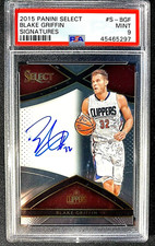 PSA 9 MINT 2015 PANINI Select Signatures SP /99 Blake Griffin Auto G1385-86&2456