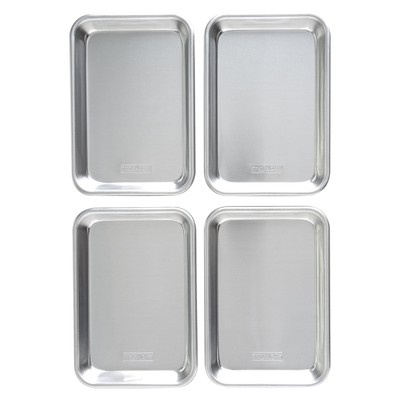 Nordic Ware Naturals Aluminum 4 Pack 1/8 Sheets, 10.1'' x 7'' x 1.1'', Silver
