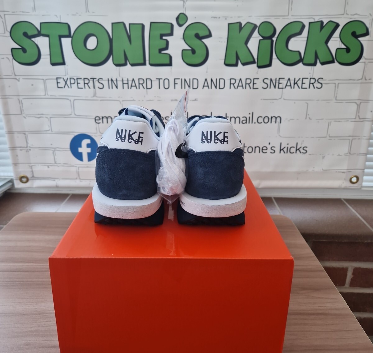 SACAI X NIKE Taglia UK 12 Nike LDV Waffle x design frammento x sacai blu vuoto