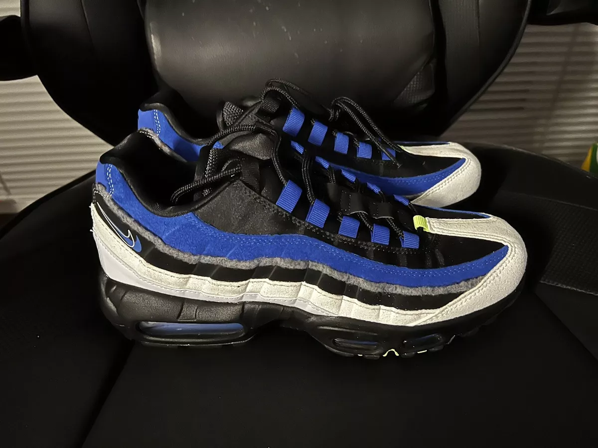 Size 8M - NEW Nike Air Max 95 'Double Swoosh - Black Game Royal