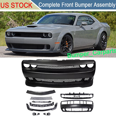 Complete Fit for 2015-2023 Dodge Challenger Front Bumper Cover w/Grille Lip
