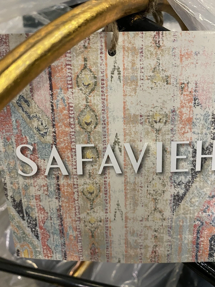 Safavieh Lorna Gold Leaf Bar Stool Black / Gold New With Tag Boxed “Other” @ - Image 4 of 4