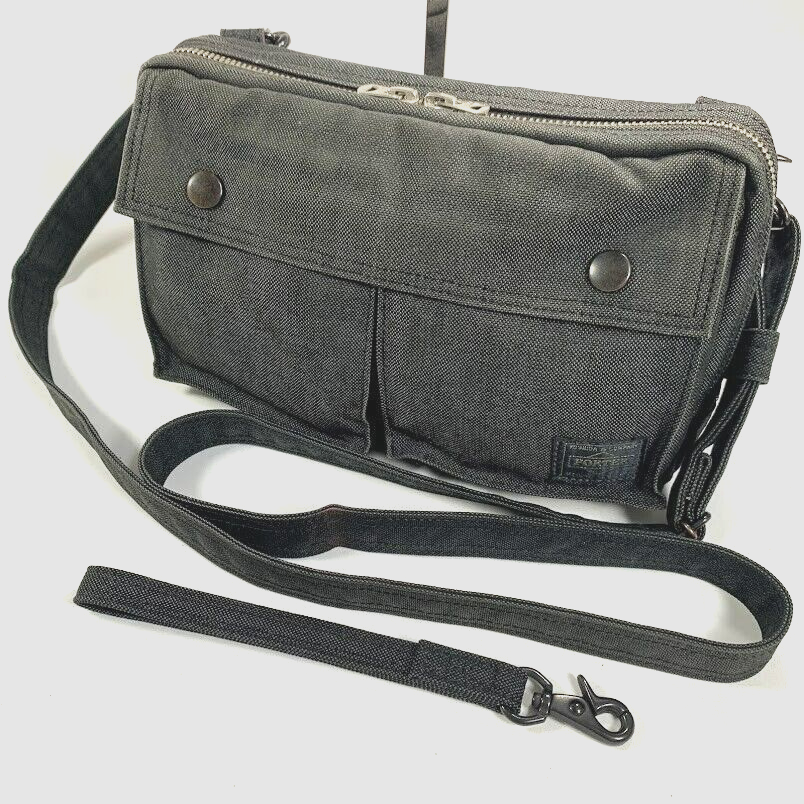 Yoshida Porter Smoky Shoulder Bag 2 Way Pouch with Hand Yoshida Porter Smoky Shoulder Bag 2 Way Pouch with Hand