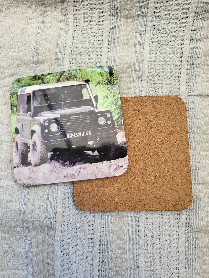 Personalised Photo Coaster Printed - Custom Gifts Square - High Gloss Cork Back - Image 1 of 3