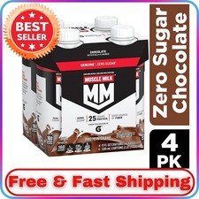 Muscle Milk Genuine Protein Shake, Chocolate Flavor, 11 fl oz per carton, 4-pack