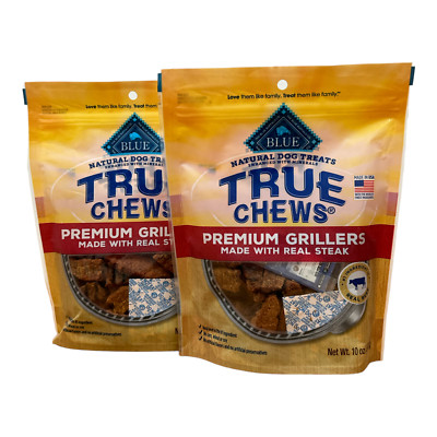 Blue Dog Treats True Chews Premium Grillers/Premium Jerky Cuts 10oz LOT OF 2