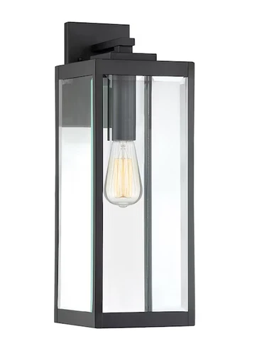 Quoizel Westover 1-Light 20-in Earth Black Outdoor Wall Light - Picture 2 of 7