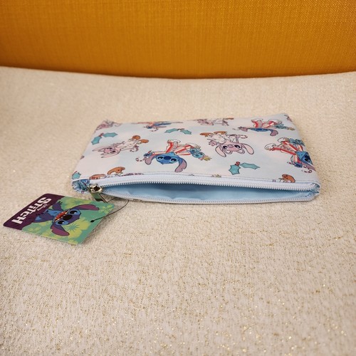 Bioworld Disney Stitch and Angel Holiday PJs Jammies Cosmetic Bag Makeup Pouch - Picture 10 of 11
