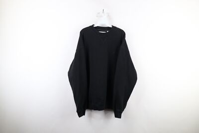 Vintage Fila Mens 2XL Distressed Faded Classic Logo Crewneck Sweatshirt  Black