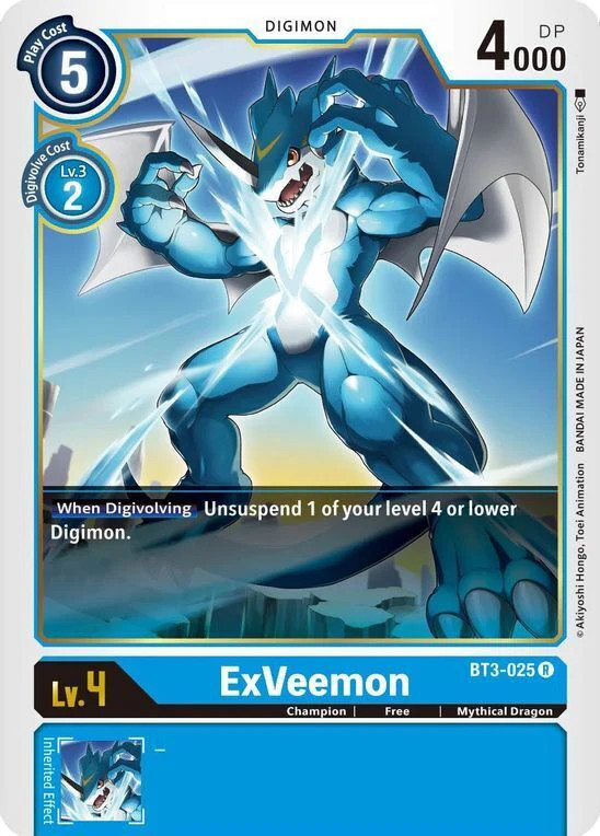 ExVeemon BT3-025 R Release Special Booster Digimon TCG
