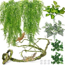 Hamiledyi 7 Pcs Reptile Plants Bendable Climbing Vines Terrarium Hanging Arti...