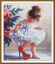 Creative Сross Stitch Embroidery Kit "A little fashionista" Nova Sloboda