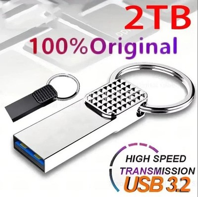 2TB USB Mini Flash Drive 3.2 High Speed Pen Drive 1TB Metal Waterproof Type C US