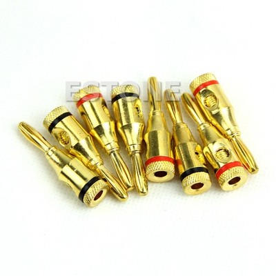 8PCS/set Durable 4mm Musical Speaker Banana Plug Jack Connector Reliable
