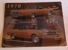 1970 el Camino SS 454, Metal Tin Sign Wall Decor 15 x 12 In