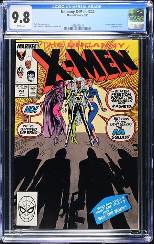Uncanny X-Men #244 CGC 9.8 Marvel 1989 Silvestri & Dan Green 1st app. Jubilee