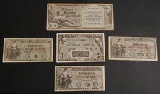 1951 Military Payment Certificate Series 481 Lot Of 5 Notes 