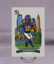 Custom Downtown Card Justin Jefferson Vikings Metal 8"x12" DT18