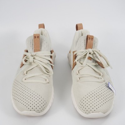 Under Armour HOVR SLK EVO Perf Suede Womens 8.5 White Sneakers / Gym Shoes
