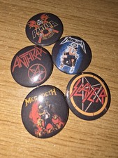 5 Thrash Metal Badges 25mm Pin Button badges / pins badges / 1 inch