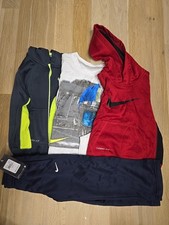 Set Of 4 Boys Nike Tops/pants Size 4 Pullover, Full Zip , T Shirt  Pants NWT