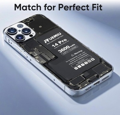 Battery for iPhone 14 Pro Upgraded 3600mAh High Efficiency Battery