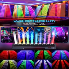 250W Moving Head Stage Beam Light 10 LED RGBW Bar Wall Wash DJ Disco Party Light