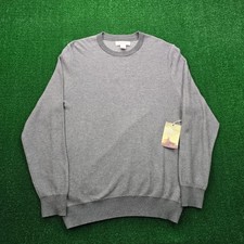 Frederik Anderson Copenhagen Sweater Mens XL Gray Crewneck Herringbone Knit NWT